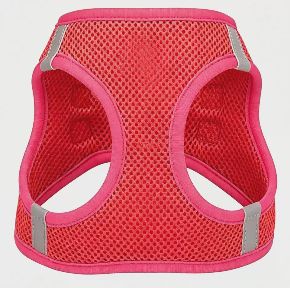 Breathable 100% Cotton Fashion Vest Pet Harness for Dogs-Stylish Design Gentle on Fur & Neck Rose Red / XS
