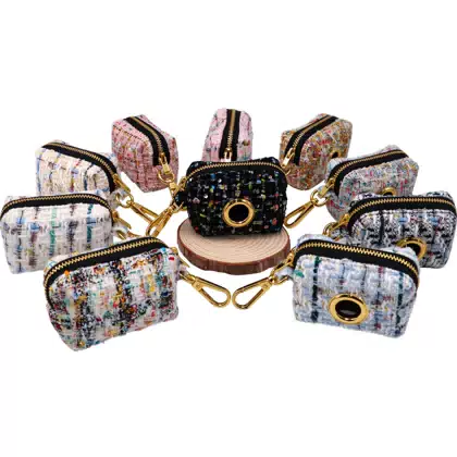 Tweed-Style Dog Waste Bag Dispenser Pouch