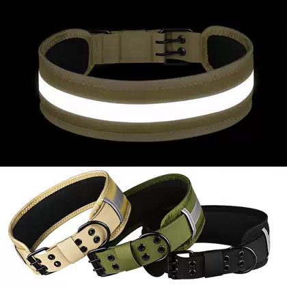 Reflective Oxford Tactical Dog Collar