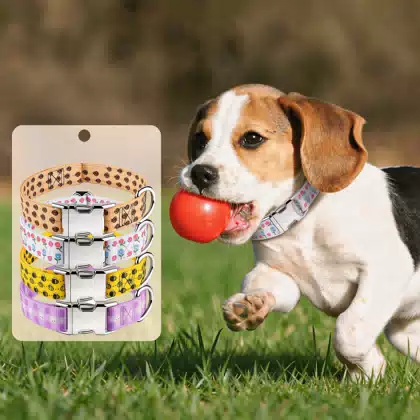 Cartoon Animal Print Polyester Pet Collar
