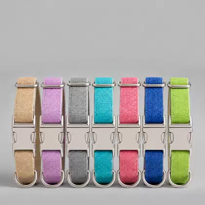 Personalized Cotton-Linen Dog Collar