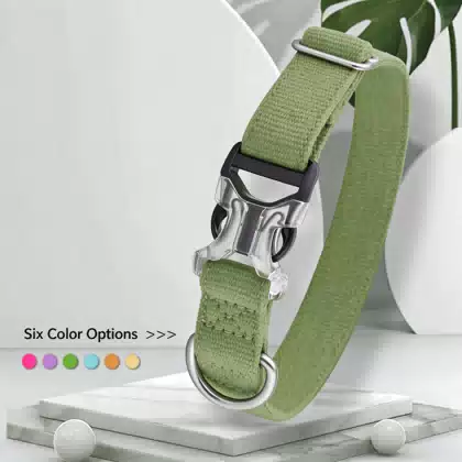 Personalized Cotton-Linen Dog Collar