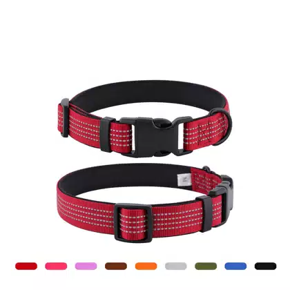 Four-Thread Reflective Dog Collar