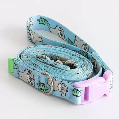 5 in 1 Cartoon Crossbody Pet Handsfree Waist Belt Lead Lightweight Reversible Polyester Nylon Hands Free Custom Dog Leash