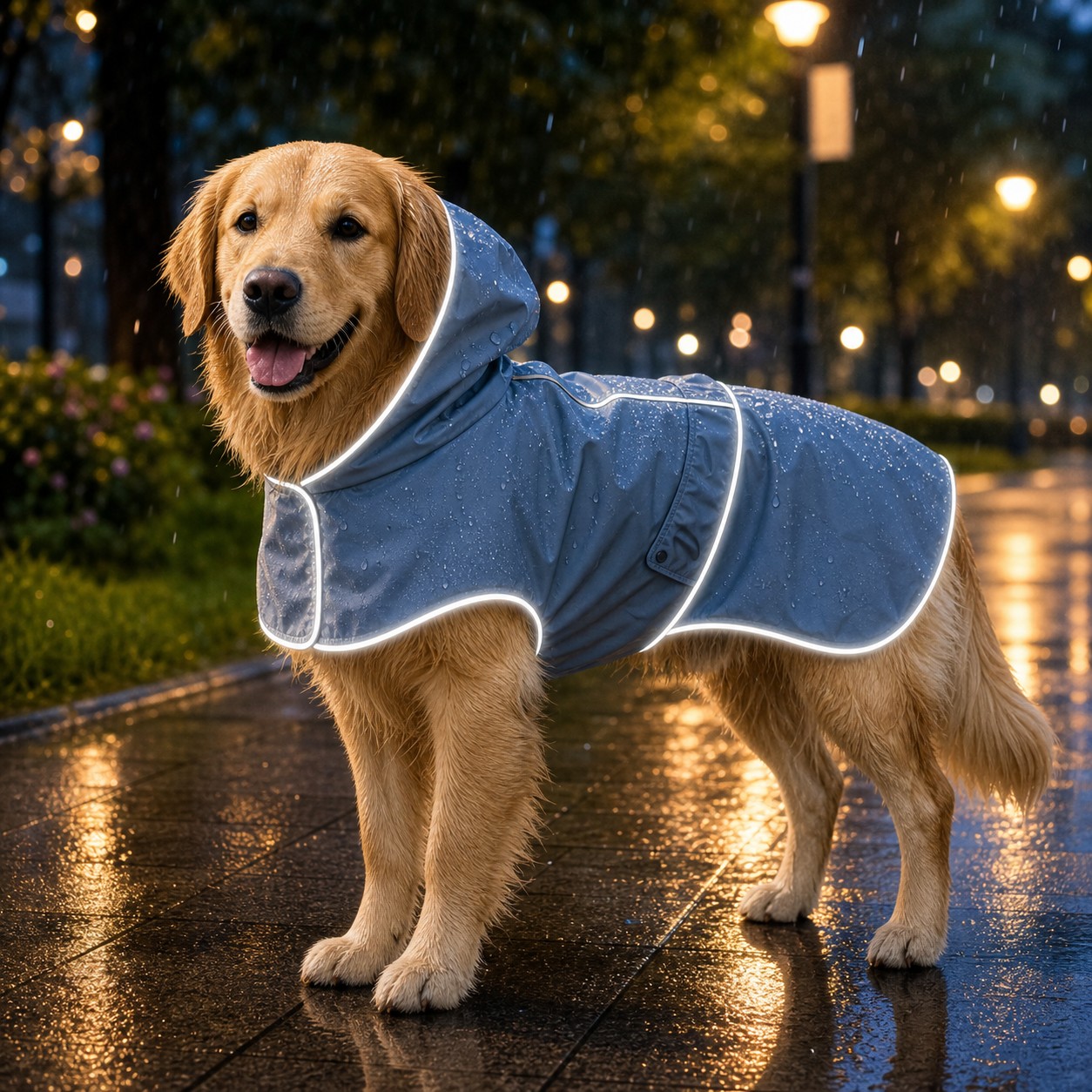 Reflective Safety Dog Raincoat