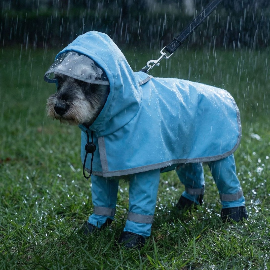 Reflective Safety Dog Raincoat
