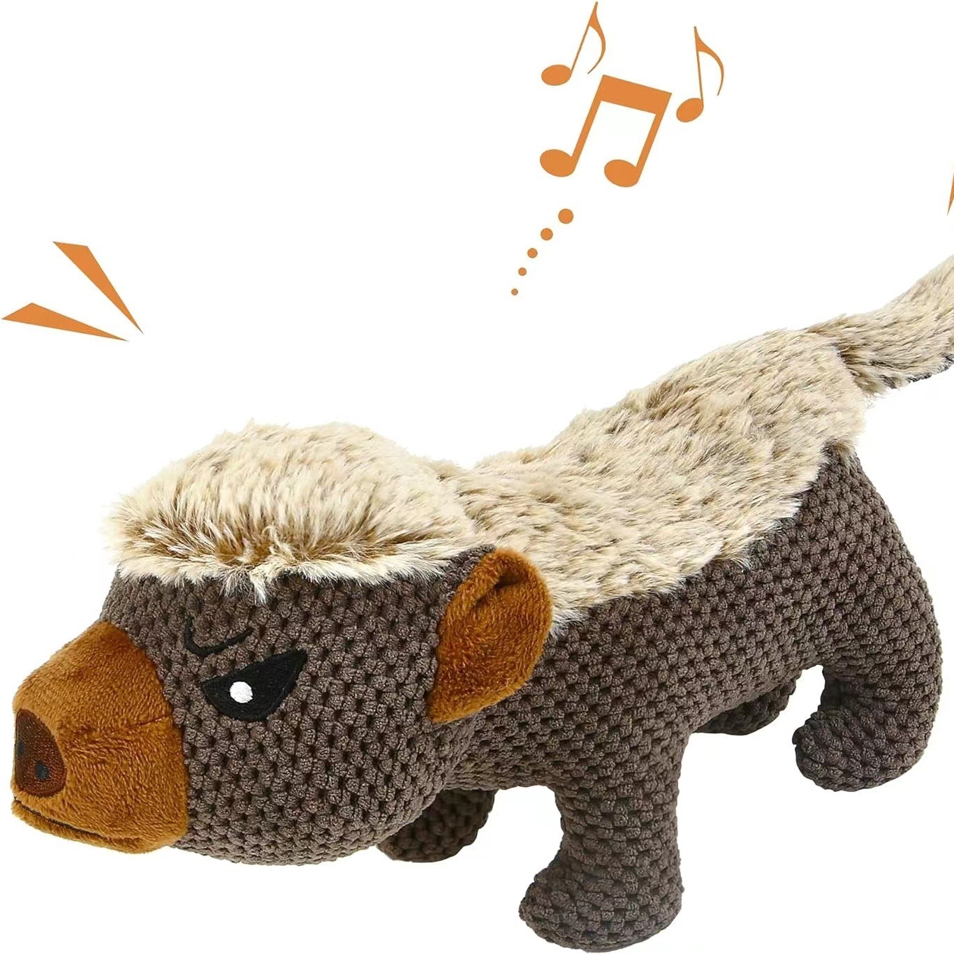 Plush Squeaky Honey Badger Dog Toy