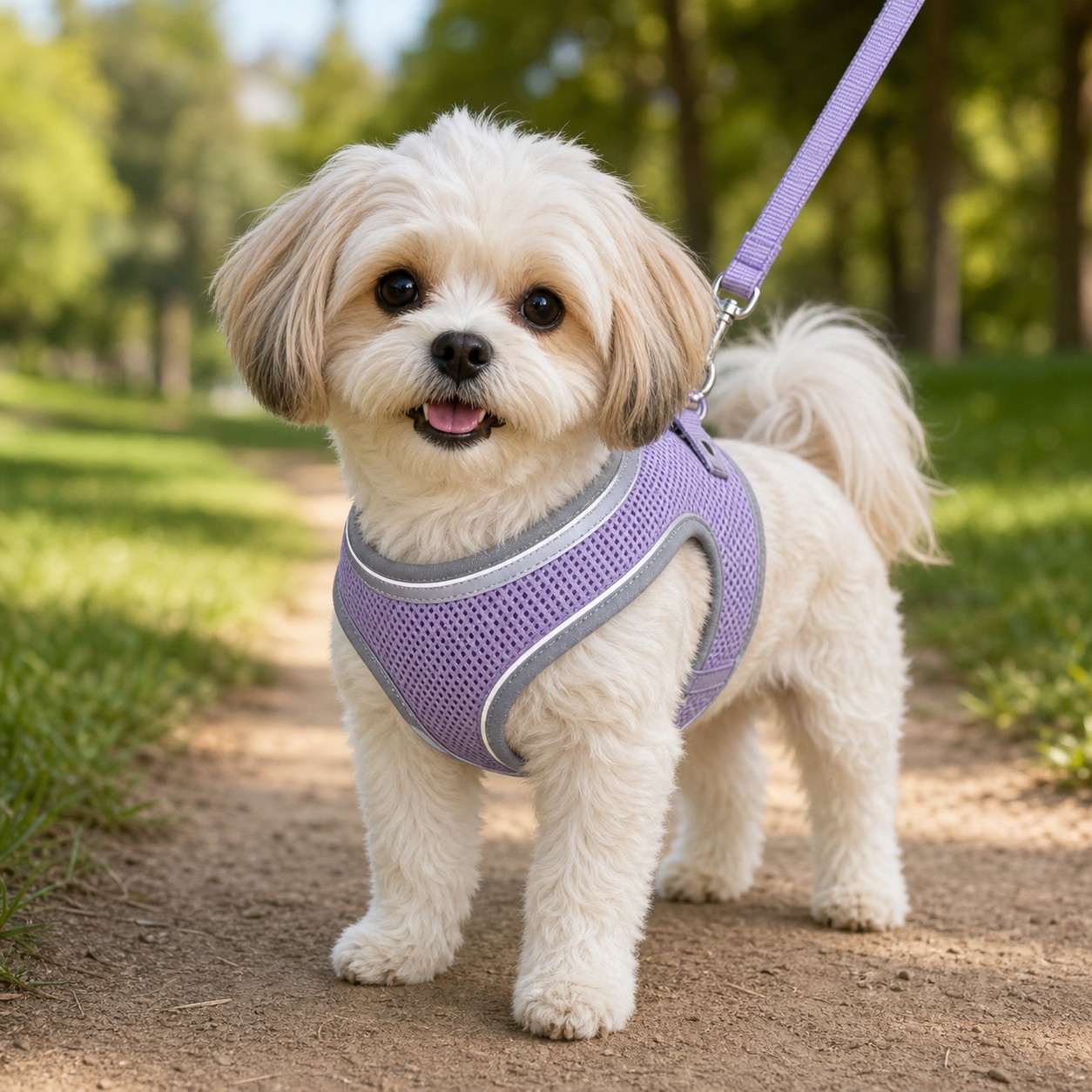 Breathable Reflective Small Dog Harness Set