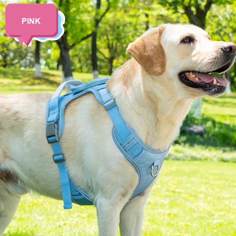 Wide Reflective Tactical Dog Harness & Leash Set